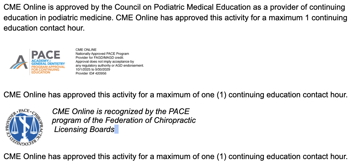 Accreditation Statement