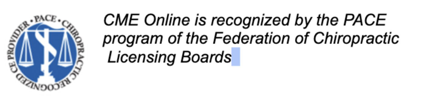 CME Online is recognized by the PACE program of the Federation of Chiropractic Licensing Boards.
